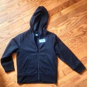 Nwt sz 6/7 Old Navy black hooded sweatshirt